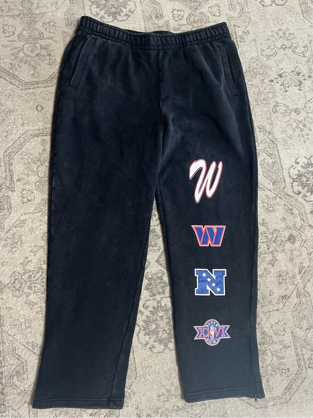 Washington Commanders New  Era NFL black Sweatpants Mens XXL  NWT